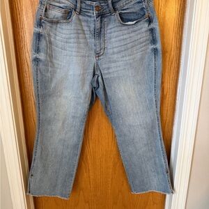 Judy Blue Raw hem Straight Fit Classic Blue Women's Jeans